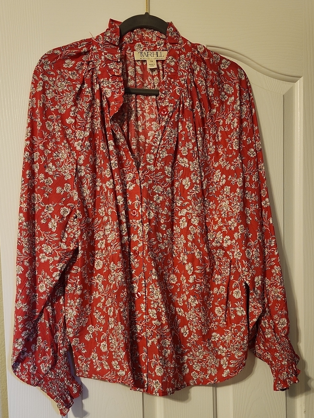 TWRHLL Pink Floral Blouse